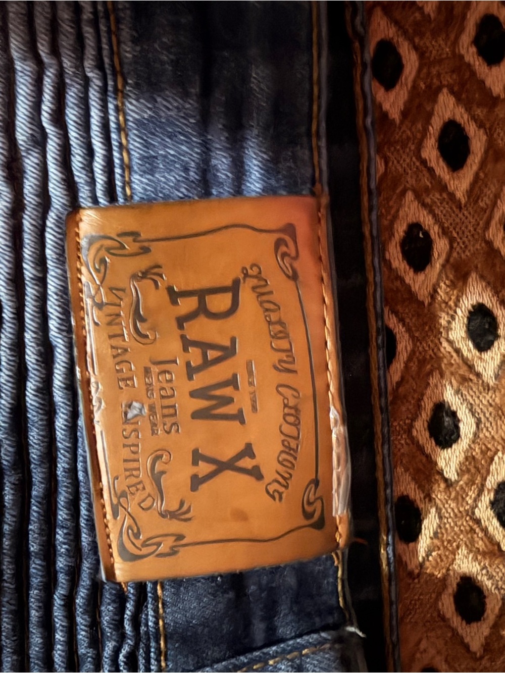 RAW X Black Slim Moto Jeans for Men - Picture 3 of 3